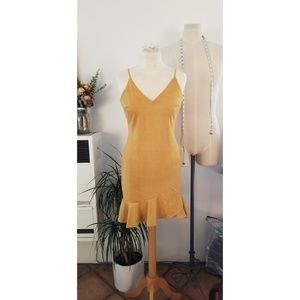 Yellow cocktail dress